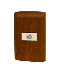 Placa Armada Volteck Italiana TV Madera - Estilo Rústico para Integración de Señal Audiovisual en Ambientes Clásicos (Clave 49953)