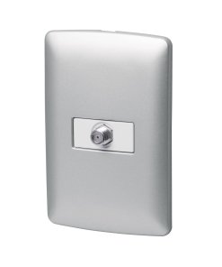 Placa Armada Volteck Italiana TV Plata - Toque Metálico para Instalaciones de TV con Estilo Contemporáneo (Clave 46485)