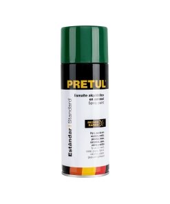 Pintura en Aerosol Verde Hoja 400ml, Ideal para Proyectos de Jardinería y Decoración, PRETUL Pretul Clave 27184