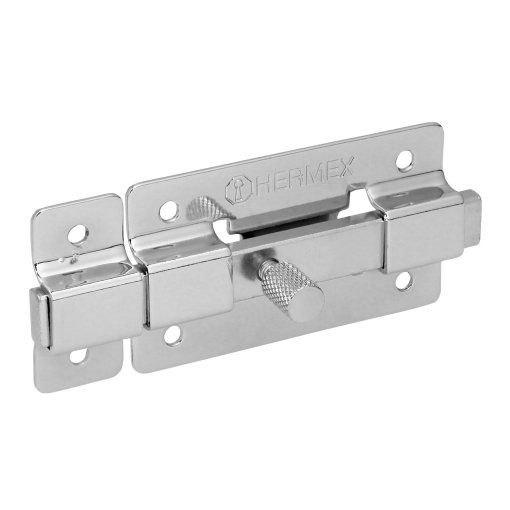 Pasador de Barra Plana 3', Acabado Cromo, Alta Durabilidad para Instalaciones de Protección, Clave 43714, HERMEX