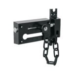 Pasador con cadena para puerta, acabado negro, HERMEX