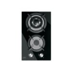 Parrilla gas empotrable 30cm, 2 quem, vidrio negro, RIVIERA