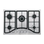 Parrilla gas empotrable 75cm, 5 quem, acero inox, RIVIERA