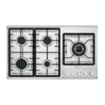 Parrilla gas empotrable 90cm, 5 quem, lateral, inox, RIVIERA