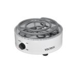 Parrilla eléctrica red. 1 quemador espiral, blanca, VOLTECK