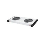 Parrilla eléctrica 2 quemadores en espiral, blanca, VOLTECK
