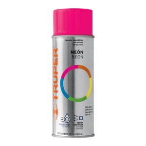 Pintura en aerosol Truper rosa neón bote tradicional 400 ml - Tecnología de pigmentos reactivos para marcaje preventivo que resalta con máxima intensidad bajo cualquier iluminación (Clave 102851)