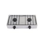 Parrilla de Gas de Sobreponer 2 Quemadores, Acabado Inox, Estilo Aerodinámico y Compacto, Marca Foset Aero, Clave 45666