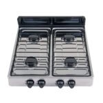 Parrilla de gas de sobreponer 4 quemadores, inox, FOSET