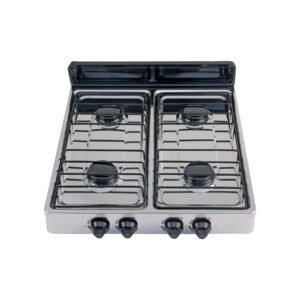 Parrilla de Gas de Sobreponer 4 Quemadores, Acabado Inox, Diseño Elegante y Funcional, Marca Foset Aero, Clave 45667