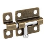 Pasador de barril de acero latón antiguo de 2', diseño clásico para aplicaciones de seguridad, HERMEX, clave 45728.