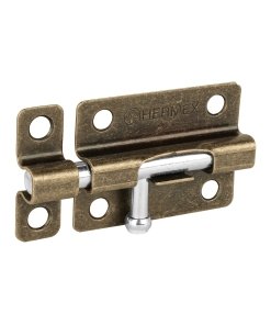 Pasador de barril de acero latón antiguo de 3', acabado latón antiguo, opción elegante y resistente para puertas, HERMEX, clave 45727.