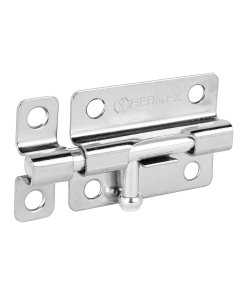 Pasador de barril de acero cromo de 3', acabado brillante, diseño resistente para puertas de seguridad, HERMEX, clave 45732.