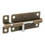 Pasador de barril de acero latón antiguo de 4', acabado latón antiguo, diseño robusto para puertas de entrada, HERMEX, clave 45726.