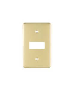 Placa 1 módulo Volteck de aluminio línea Económica - Tecnología de acabado metálico para instalaciones accesibles que proporciona durabilidad superior con inversión optimizada (Clave 46435)