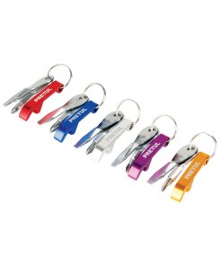 Pieza de llavero tipo desarmador y destapador, pecera 30 pz, opción económica y funcional, Pretul clave 65015