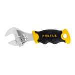 Llave ajustable (perico corto) 5' cromada con grip, PRETUL