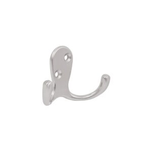 Gancho doble tipo perchero, 7 cm, cromo mate, HERMEX