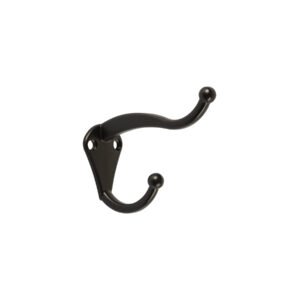 Gancho tipo perchero sombrero y abrigo, 4 cm, negro, HERMEX