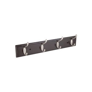 Perchero para pared con 4 ganchos, 10 cm, satinados, HERMEX