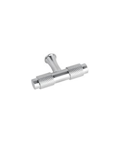 Perilla metálica estilo 'Segovia', acabado níquel satinado, elegante opción para puertas de paso, HERMEX, clave 45831.