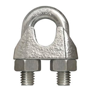 Perro de hierro maleable para cable de acero tipo alemán 1/2" Surtek PER7A