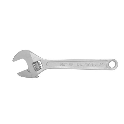 Llave Ajustable (Perico) 8' Cromada, Herramienta Versátil para Mecánicos, Pretul Pretul Clave 21815