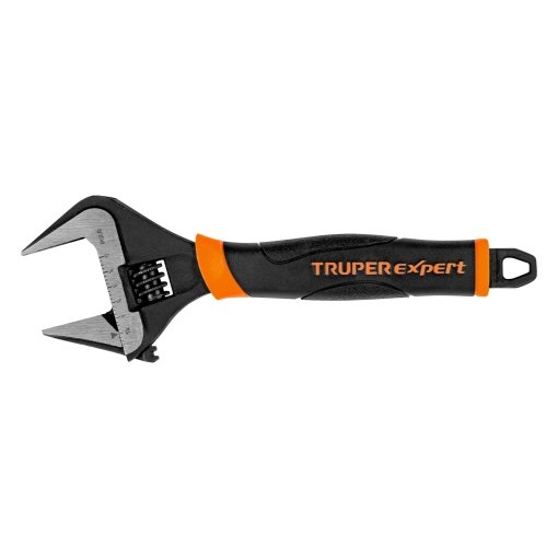 Llave Ajustable (Perico) 8' Boca Ancha Comfort Grip, Comodidad y Precisión en Cortes Pesados, clave 101034 - Expert