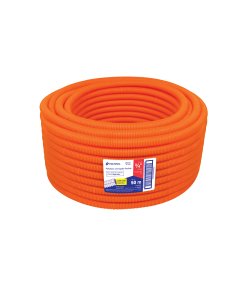 Poliducto Volteck 3/4" Corrugado Flexible c/Guía Rollo 50m - Sistema Completo para Instalaciones Profesionales que Ahorra Tiempo (Clave 45017)