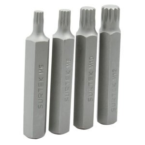 Juego de puntas bristol hexágono de 1/4", 4 piezas Surtek PFB4