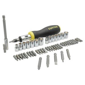 Juego de puntas y accesorios hexágono de 1/4", 52 piezas Surtek PFC52