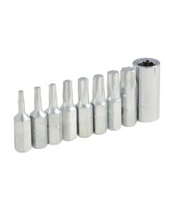 Juego de puntas Torx hexágono de 1/4" con adaptador, 9 piezas Surtek PFTX9