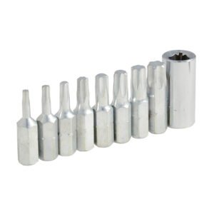 Juego de puntas Torx hexágono de 1/4" con adaptador, 9 piezas Surtek PFTX9
