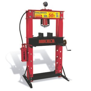 Prensa hidráulica con pistón y manómetro (50 ton) MIKELS PHB-50