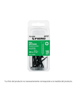 Blíster con 10 Pijas #10 x 1-1/2' Multiusos, herramienta para fijación, clave 40780 - FIERO Fiero