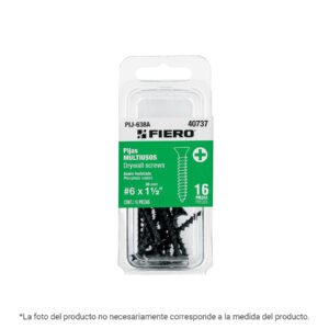 Blíster 20 pijas #6 x 1' cabeza plana phillips multiusos