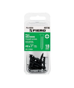 Blíster con 18 Pijas Multiusos, #8 x 1', herramienta resistente para trabajos generales, clave 40736 - Fiero