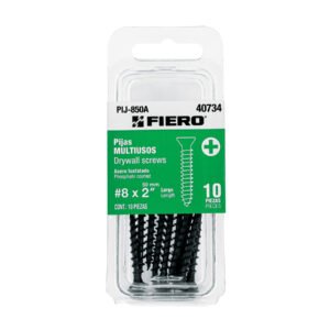 Blíster 10 pijas #8 x 2' cabeza plana phillips multiusos
