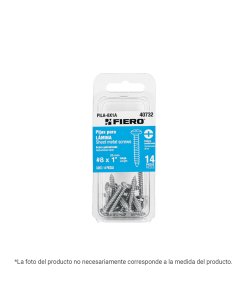 Blíster con 6 Pijas para Lámina, #10 x 2', Resistencia para Cortes de Alta Precisión, clave 40784 - Fiero