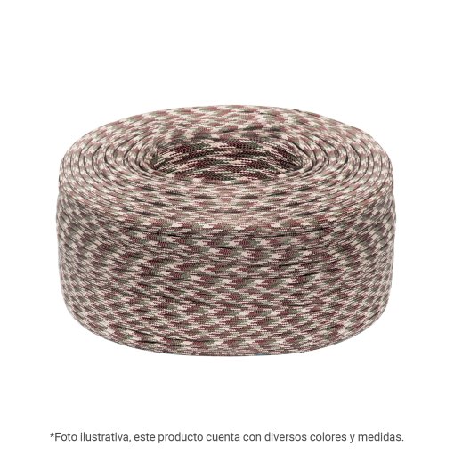 Piola de nylon paracord de 4mm, rollo, negro, 1kg, FIERO