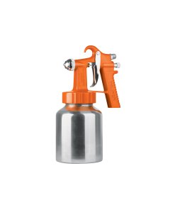 Pistola Truper p/pintar baja presión naranja entrada superior - Tecnología de gravedad económica para aplicaciones generales que facilita el trabajo con menor esfuerzo del operador (Clave 19510)