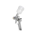 Pistola p/retoque gravedad HVLP vaso plástico, 1 mm, TRUPER