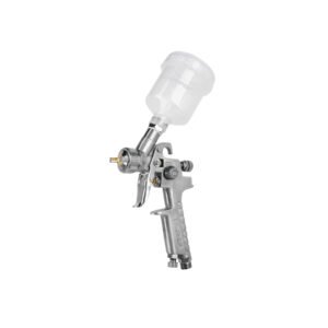 Pistola p/retoque gravedad HVLP vaso plástico, 1 mm, TRUPER