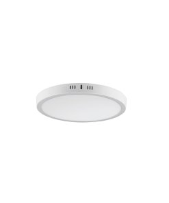 Luminario LED Volteck tipo plafón 24 W redondo luz de día blanco - Tecnología de iluminación circular para grandes áreas que proporciona claridad natural con perfil ultrafino y discreta presencia (Clave 46717)
