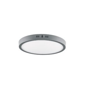 Luminario LED plafón 24W 6500K, redondo, gris, VOLTECK