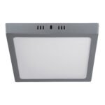 Luminario LED plafón 18W 6500K, cuadrado, gris, VOLTECK