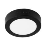Luminario LED plafón 6W 6500K, redondo, negro, VOLTECK