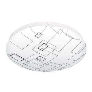 Luminario LED Volteck Basic 15W Plafón Cuadros Luz Día - Patrón Decorativo para Techos que Combina Estética y Funcionalidad (Clave 43177)