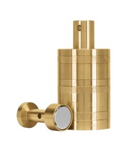 Plomada Truper de Latón 24 oz con Centro y Guía Magnética - Tecnología de Adherencia para Trabajos en Superficies Metálicas que Facilita la Nivelación (Clave 17069)