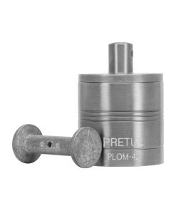 Plomada metálica de 675 g con centro, herramienta robusta para mediciones de alta precisión, PRETUL, clave 22464.